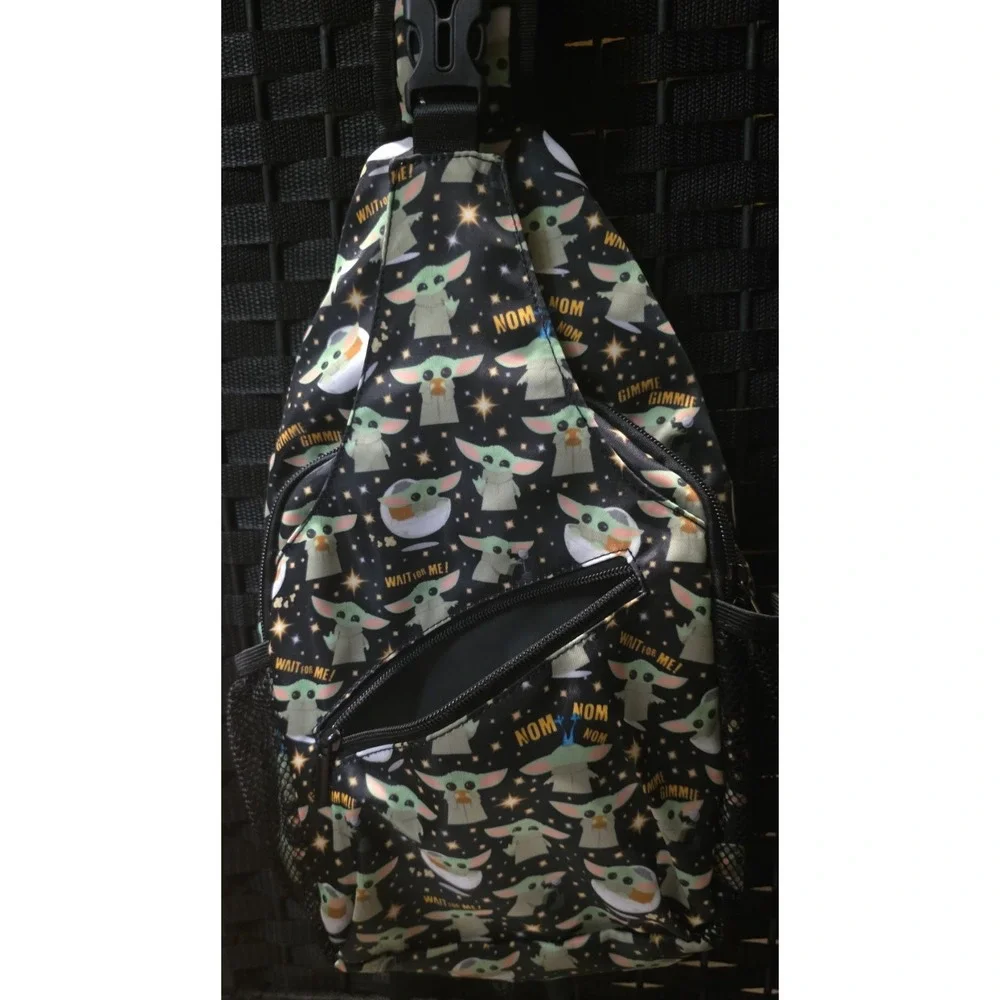 Grogu Baby Yoda Crossbody Sling Backpack Star Wars The Mandalorian Unique Custom